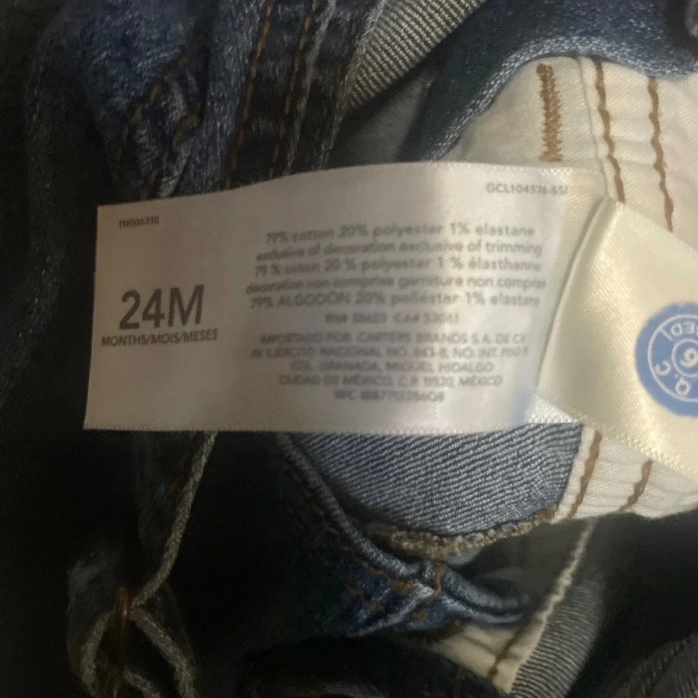 LN‎ OshKosh Bgosh Baby Boy Denim Carpenter Overalls Blue 24M